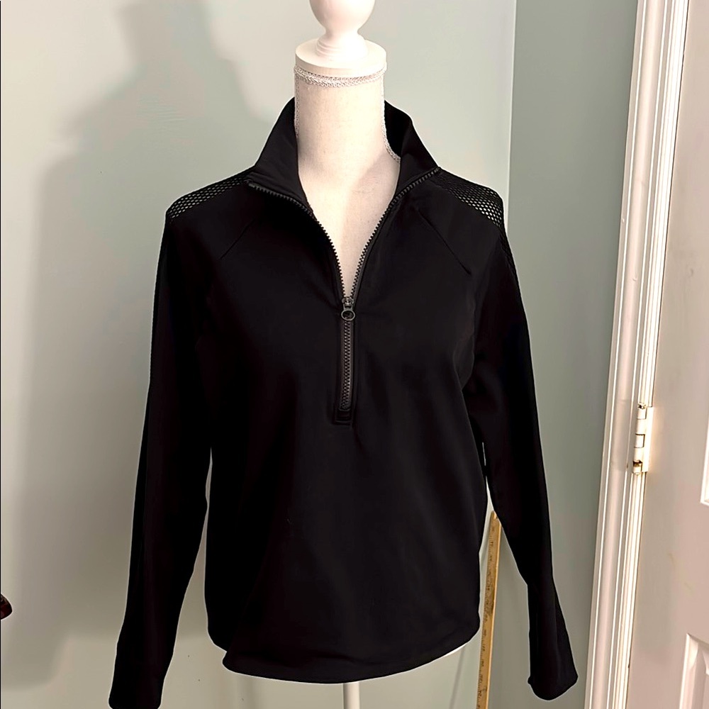 Black Half-Zip Pullover